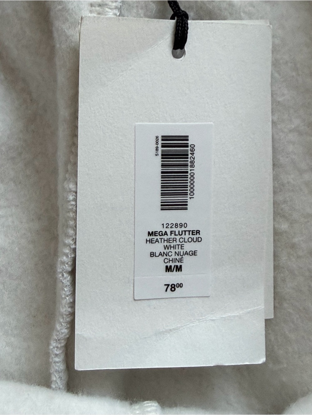 Aritzia Mega Flutter Sweatfleece Heather Cloud Size M NWT - Picture 7 of 7